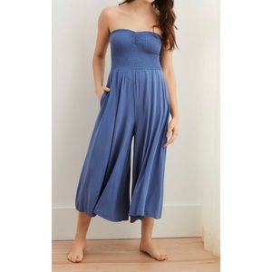 Strapless Smocked Jumpsuit